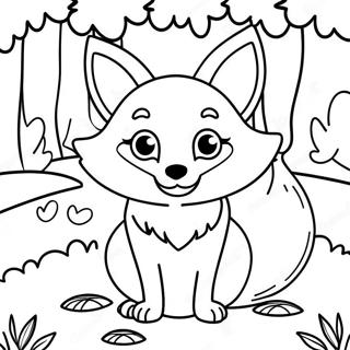 Page De Coloriage Dun Renard De La Foret Mignon 106387-43769