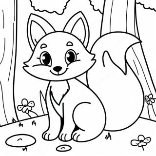 Page De Coloriage Dun Renard De La Foret Mignon 106387-43770