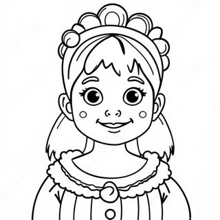 Page De Coloriage De Cindy Lou Who En Tenue Festive 106439 43812