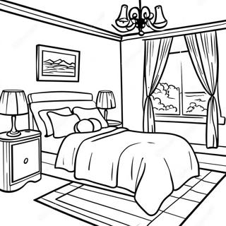 Chambre Réaliste Pages À Colorier