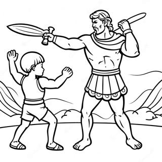 Page De Coloriage David Et Goliath 106668-43987