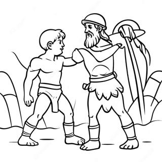 Page De Coloriage David Et Goliath 106668-43988