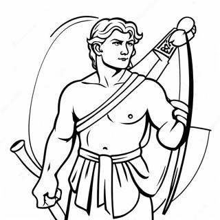 Page De Coloriage David Courageux Avec Une Fronde 106671 43999