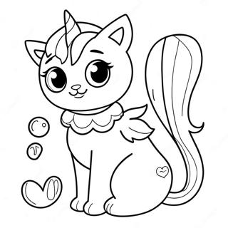 Chat Licorne Sirène Pages À Colorier