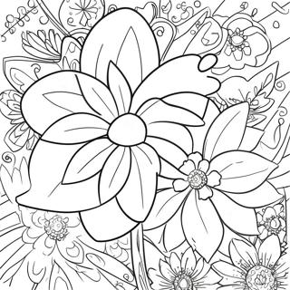 Page De Coloriage De Fleurs Pour La Fete Des Meres 106770-44068