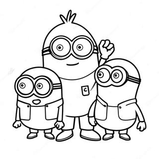 Page De Coloriage Minions Avec Gru 106901 44183