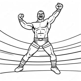 Page De Coloriage De Lutteur De La Wwe Sautant Sur Un Adversaire 107026-44270