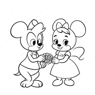 Page De Coloriage Disney Pour La Saint Valentin 107076-44306