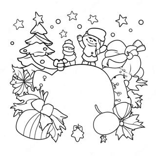 Page De Coloriage De Noel Avec Division Joyeuse 107132 44367