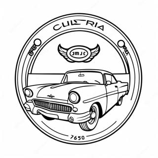 Page De Coloriage De Logo De Voiture Vintage 107180-44397