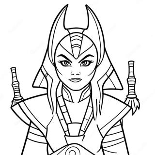 Ahsoka Tano Pages À Colorier