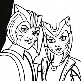 Page De Coloriage Ahsoka Tano Et Anakin Skywalker 107258-44467