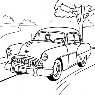 Page De Coloriage De Voiture Classique Des Annees 1950 107305-44491