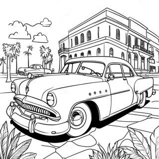 Page De Coloriage De Voiture Classique Des Annees 1950 107305-44492