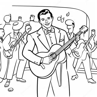 Page De Coloriage De Musique Rock And Roll Des Annees 1950 107307 44499