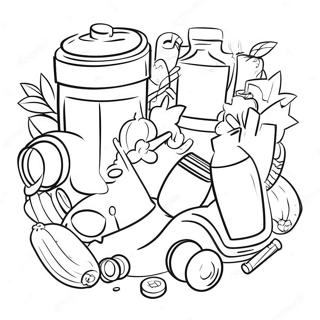 Page De Coloriage Activites De Fitness Amusantes 107385-44559