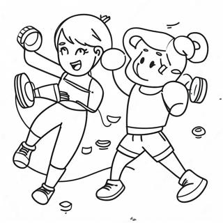 Page De Coloriage Activites De Fitness Amusantes 107385-44560