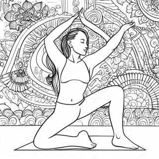 Page De Coloriage Postures De Yoga Flexibles 107387-44565