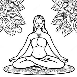 Page De Coloriage Postures De Yoga Flexibles 107387-44566