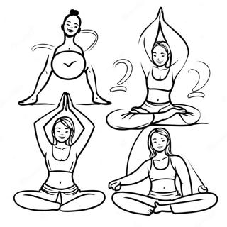 Page De Coloriage Postures De Yoga Flexibles 107387-44567