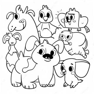 Page De Coloriage Animaux Droles Mercredi Loufoque 107410-44574