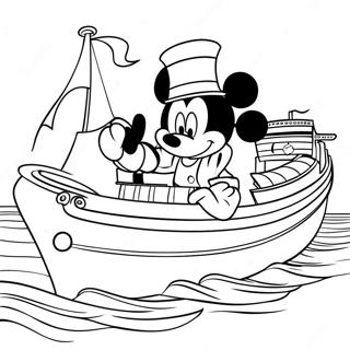 Page De Coloriage De La Croisiere Disney Avec Mickey Mouse 107489-44642