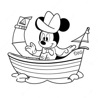 Page De Coloriage De La Croisiere Disney Avec Mickey Mouse 107489-44643
