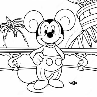 Page De Coloriage De La Croisiere Disney Avec Mickey Mouse 107489-44644