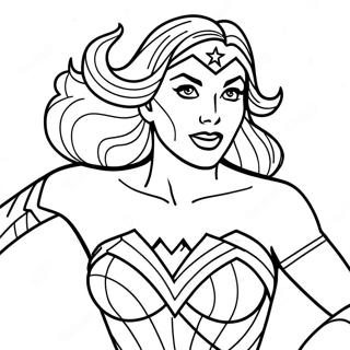 Page De Coloriage De Wonder Woman En Action 107666-44773