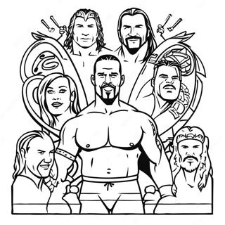 Page De Coloriage Du Match De Championnat De La Wwe 107718-44817