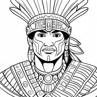 Page De Coloriage Du Guerrier Azteque 107768-44850