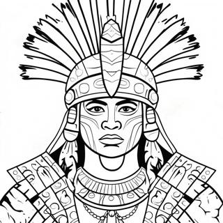 Page De Coloriage Du Guerrier Azteque 107768-44851