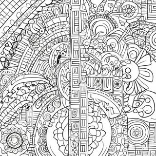 Page De Coloriage Des Motifs Azteques Complexes 107769-44853