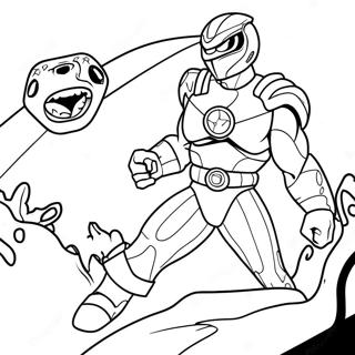 Page A Colorier Du Ranger Bleu Avec Dinozord 10794-929