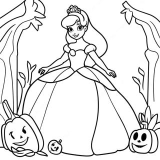 Halloween Des Princesses Disney Pages À Colorier