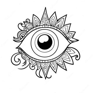 Page De Coloriage Oeil Fantastique Avec Etoiles 108051-45084