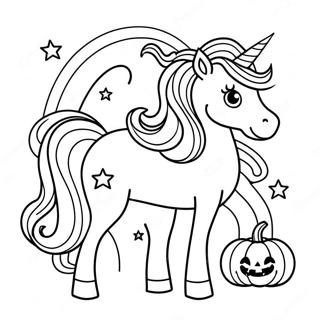 Page De Coloriage Licorne Dhalloween 108152-45150