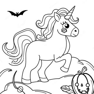 Page De Coloriage Licorne Dhalloween 108152-45152