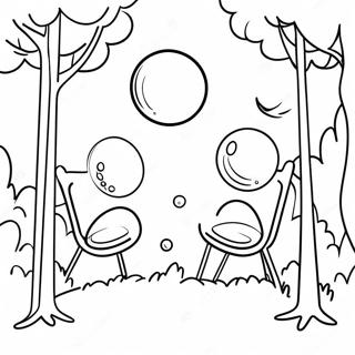 Page De Coloriage Bulles Dans Un Parc Ensoleille 108181 45181