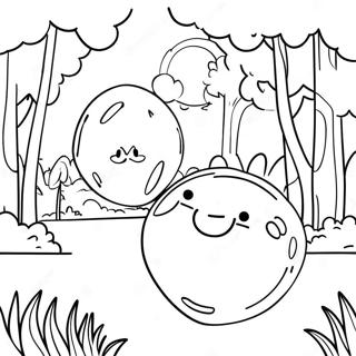 Page De Coloriage Bulles Dans Un Parc Ensoleille 108181 45183