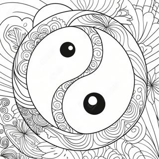 Page De Coloriage Symbole Yin Yang 108360-45310
