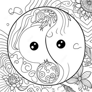 Yin Yang Pages à colorier