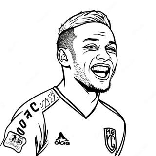 Neymar Psg Pages À Colorier