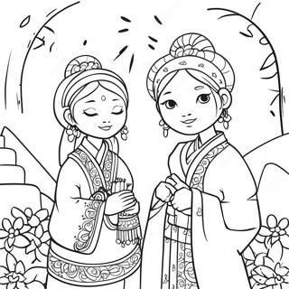 Page De Coloriage De La Celebration Coloree Du Festival Aapi 108617-45513