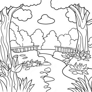 Page De Coloriage Dune Scene De Jardin Impressionniste 108799-45653