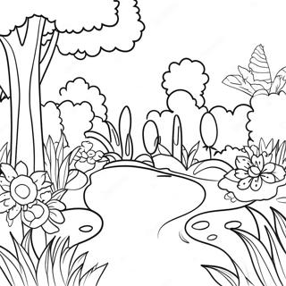 Page De Coloriage Dune Scene De Jardin Impressionniste 108799-45654