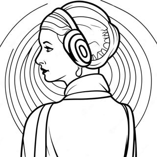 Page De Coloriage De La Princesse Leia Dans Sa Robe Iconique 108851-45693