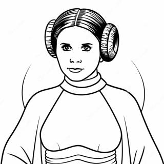 Page De Coloriage De La Princesse Leia Dans Sa Robe Iconique 108851-45694