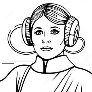 Page De Coloriage De La Princesse Leia Avec Lalliance Rebelle 108854-45706
