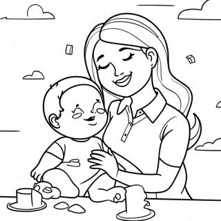 Page De Coloriage Maman Et Moi Ludique Pages À Colorier